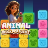 アニマルブロックポップパズル