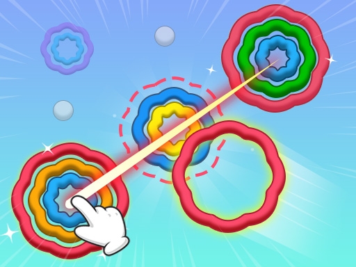 カラフルリングのパズル  - 指先で楽しむ色合わせチャレンジ！