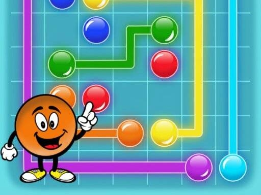 ドットをつなげてカラフルな線を引こう！ - 色合わせパズルで脳を活性化