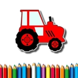 Раскраска для детей: Трактор (Easy Kids Coloring Tractor)